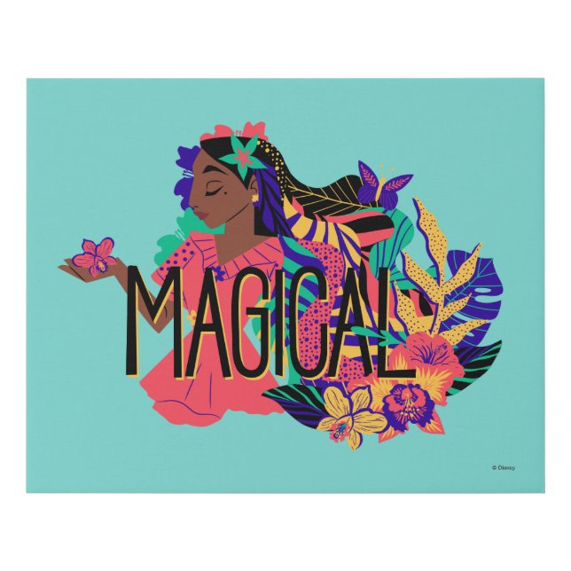 Encanto's Isabella | Magical Floral Graphic Faux Canvas Print (Front)