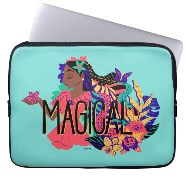 Encanto's Isabella | Magical Floral Graphic Laptop Sleeve (Front)