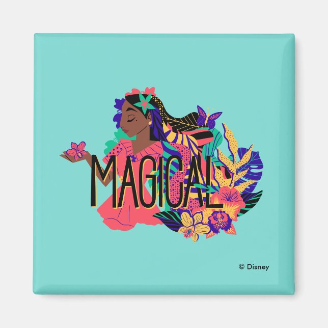 Encanto's Isabella | Magical Floral Graphic Magnet (Front)