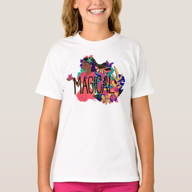 Encanto's Isabella | Magical Floral Graphic T-Shirt (Front)