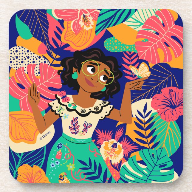 Encanto's Mirabel | Floral Graphic Beverage Coaster (Front)