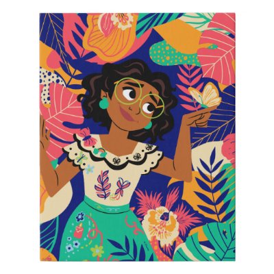 Encanto's Mirabel | Floral Graphic Faux Canvas Print
