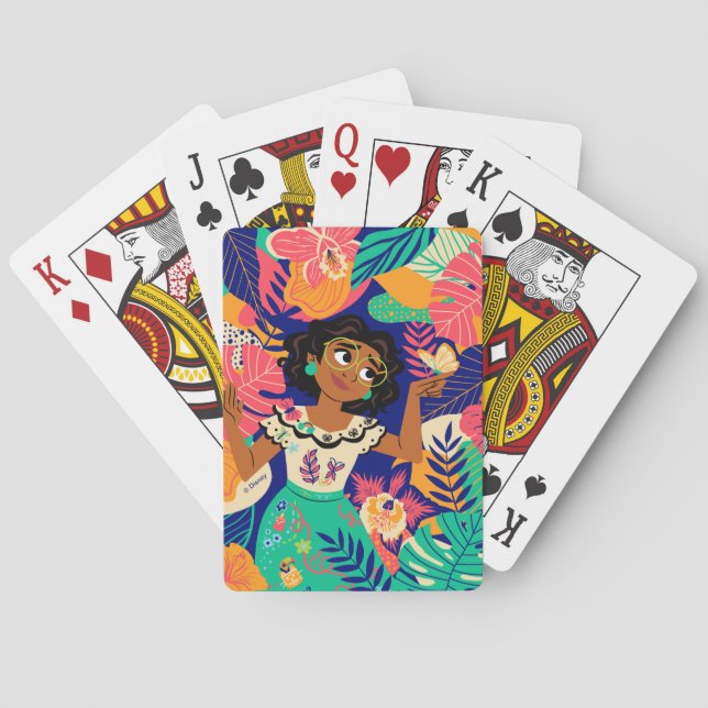 Encanto's Mirabel | Floral Graphic Playing Cards (Back)