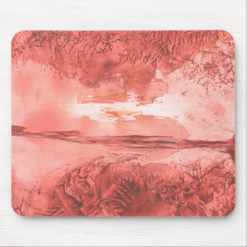 Encaustic art illustration hot wax mouse pad
