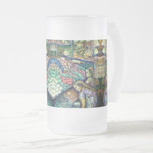 Enceladus Frosted Glass Beer Mug