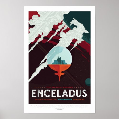 Enceladus  NASA Visions of the Future Poster