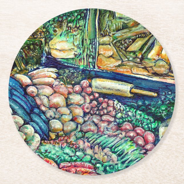 Enceladus Round Paper Coaster (Front)