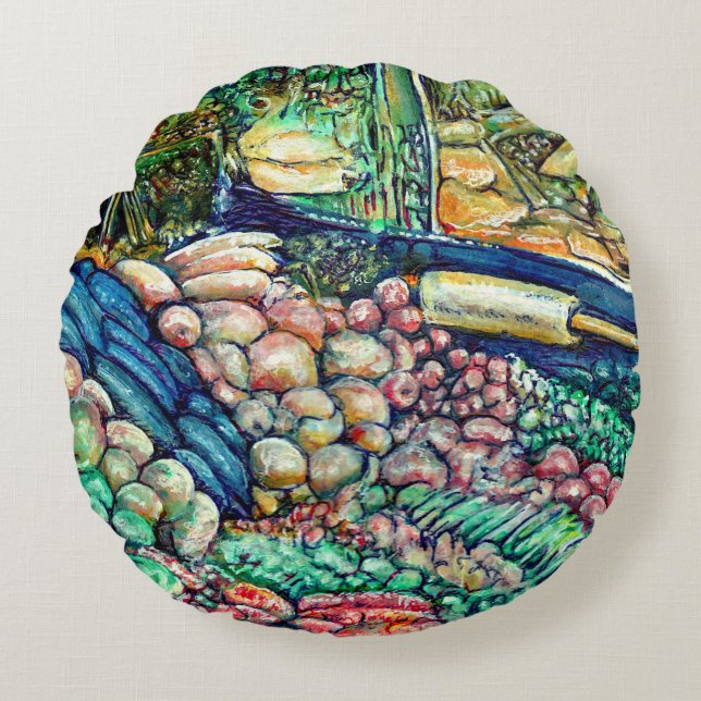 Enceladus Round Pillow (Front)
