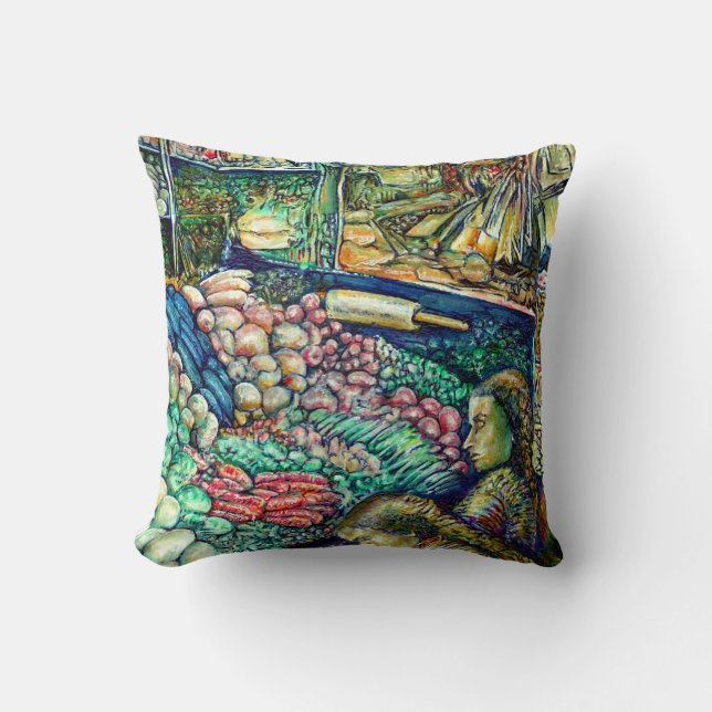 Enceladus Throw Pillow (Front)