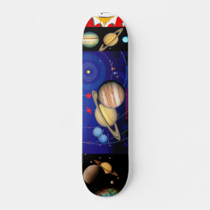 "ENCELATUS & SATURN in SPACE" Skateboard Deck