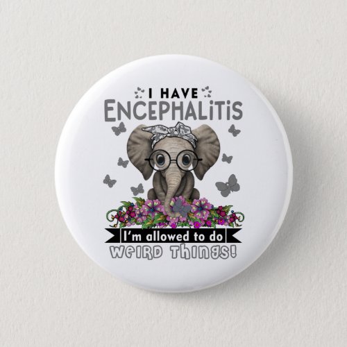 Encephalitis Awareness Month Ribbon Gifts Button