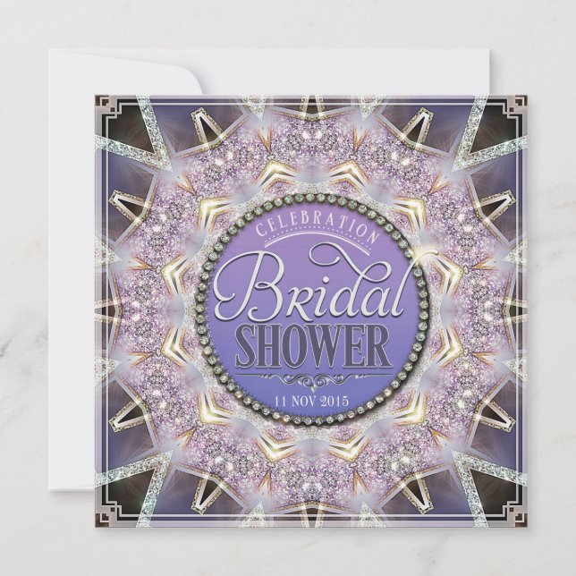 Enchant Lilac Mandala Light Bridal Shower Invite (Front)
