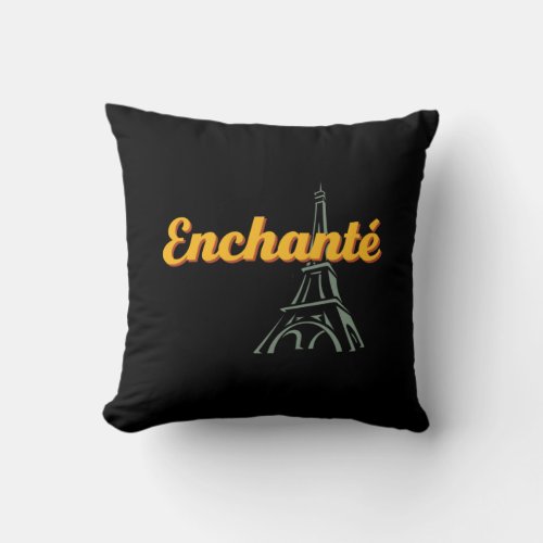 Enchante Vintage French Word and Phrase Throw Pillow