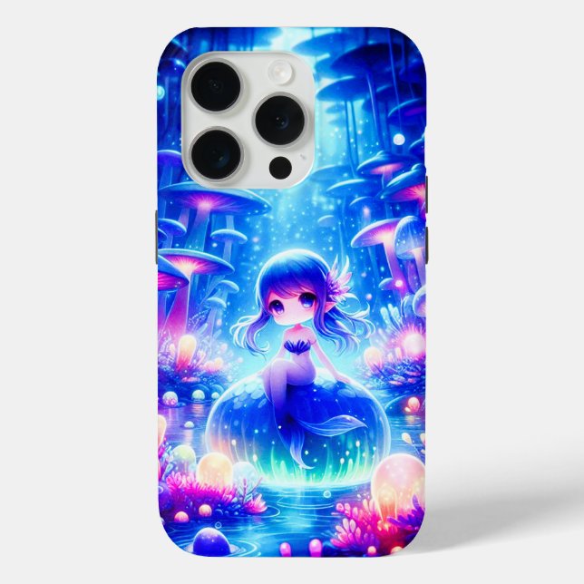  Enchanted Abyss– Chibi Mermaid Glow Case-Mate iPhone Case (Back)