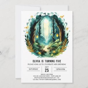  Enchanted Adventure Nature Woodland Birthday Invitation
