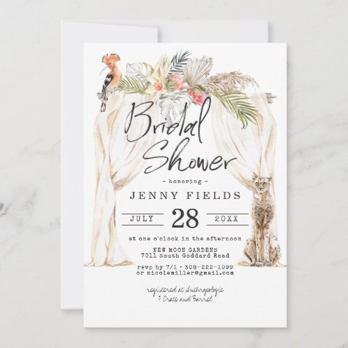 Enchanted African Safari Bridal Shower Invitation