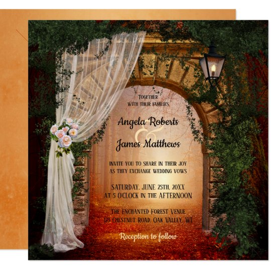 Enchanted Forest Wedding Invitation Marriage Improvement