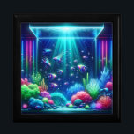 “Enchanted Aquarium Escape” Keepsake Gift Box<br><div class="desc">Transform your space into a captivating aquatic display with the “Enchanted Aquarium Escape” jewelry keepsake box. This delightful addition to the Keepsake Treasures for Kids collection by H2OArt brings the charm of a serene aquarium to your room, featuring a collection of exotic fish and intricate greenery that weave together to...</div>
