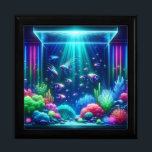 “Enchanted Aquarium Escape” Keepsake Gift Box<br><div class="desc">Transform your space into a captivating aquatic display with the “Enchanted Aquarium Escape” jewelry keepsake box. This delightful addition to the Keepsake Treasures for Kids collection by H2OArt brings the charm of a serene aquarium to your room, featuring a collection of exotic fish and intricate greenery that weave together to...</div>
