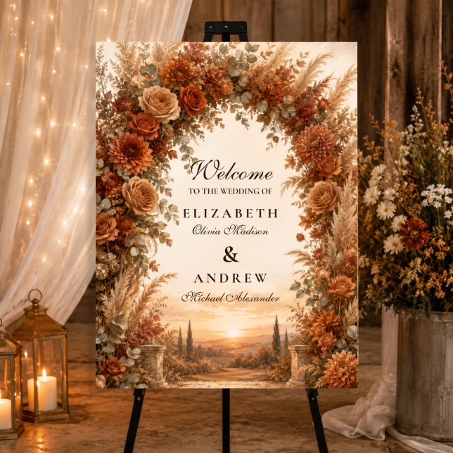 Enchanted Autumn Arch Wedding Foam Board (Creator Uploaded)