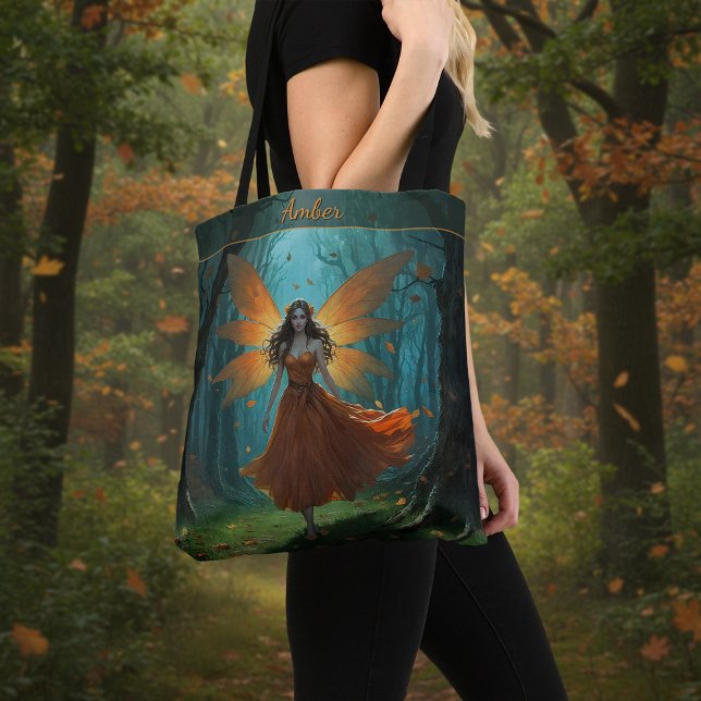 Enchanted Autumn Fairy Thanksgiving Fantasy Art Tote Bag (Creator Uploaded)