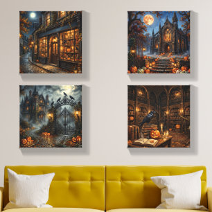 🍁 Enchanted Autumn Forest Canvas Print Luxury F Canvas Photo Tile