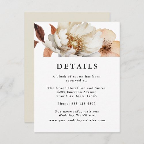 Enchanted Autumn Rustic Botanical Details Enclosure Card