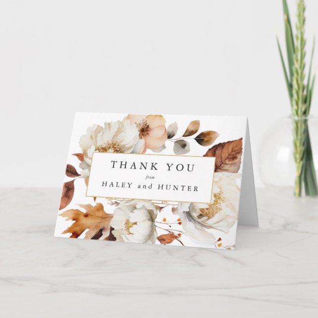 Enchanted Autumn Rustic Botanical Thank You (Front)