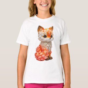 Enchanted Autumn Scale Fox Kids T-Shirt