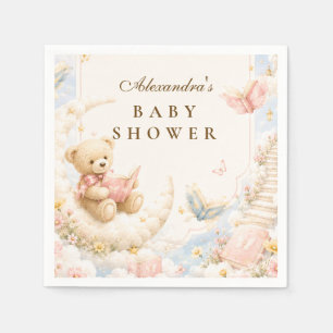 Enchanted Bear Clouds Baby Shower Napkins
