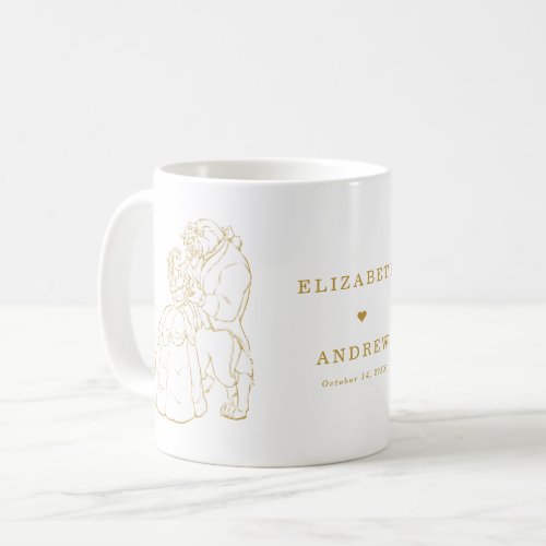 Enchanted Beauty and the Beast Wedding Coffee Mug