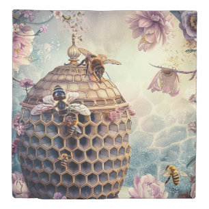 Enchanted Bee Garden Fantasy (10) Duvet Cover