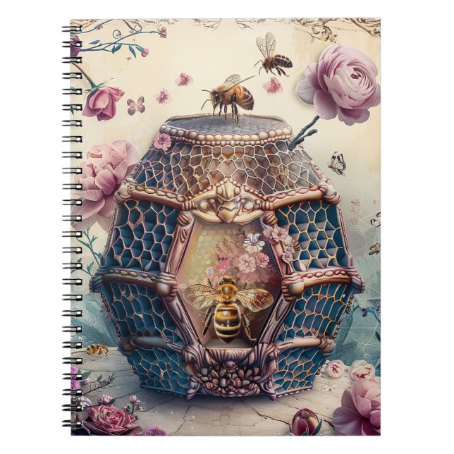 Enchanted Bee Garden Fantasy (11) Notebook (Front)