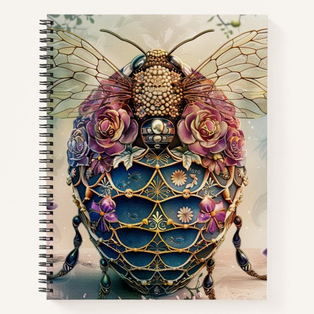 Enchanted Bee Garden Fantasy (4) Notebook (Front)