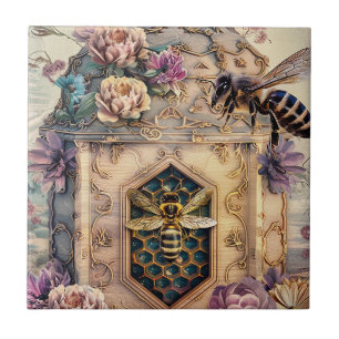 Enchanted Bee Garden Fantasy (5) Ceramic Tile