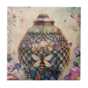 Enchanted Bee Garden Fantasy (6) Ceramic Tile