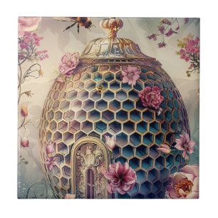 Enchanted Bee Garden Fantasy (7) Ceramic Tile