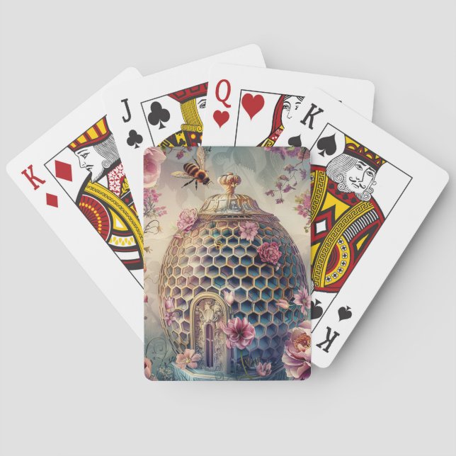 Enchanted Bee Garden Fantasy (7) Poker Cards (Back)