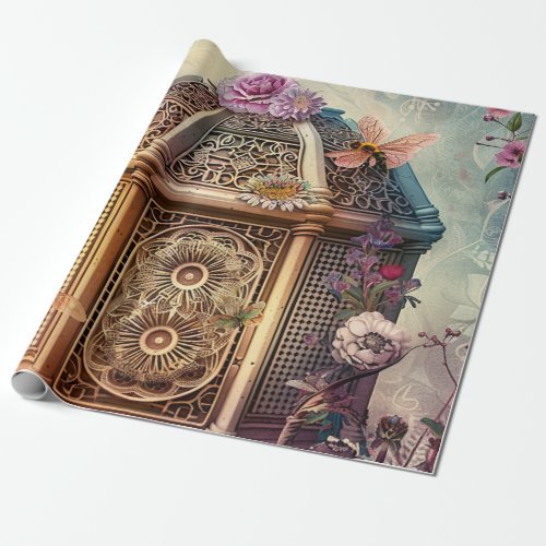 Enchanted Bee Garden Fantasy (9) Wrapping Paper