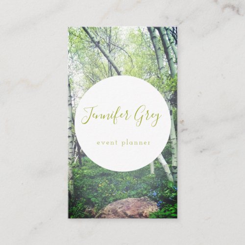 Enchanted Birch Woods Business Cards