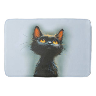 Enchanted Black Cat Bath Mat