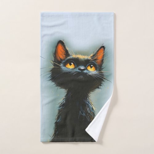 Enchanted Black Cat Bath Towel Set