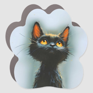 Enchanted Black Cat Car Magnet
