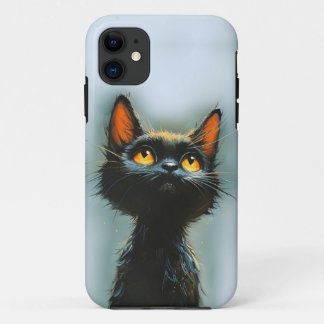 Enchanted Black Cat iPhone 11 Case