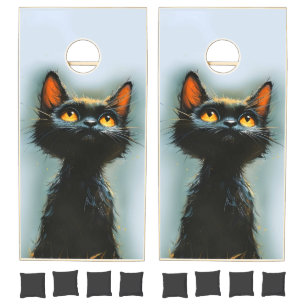 Enchanted Black Cat Cornhole Set