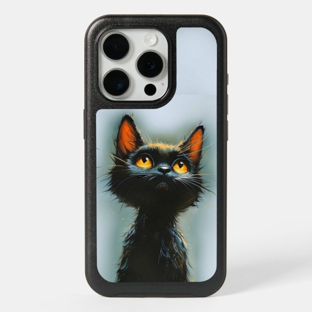 Enchanted Black Cat iPhone 15 Pro Case (Back)