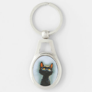 Enchanted Black Cat Keychain