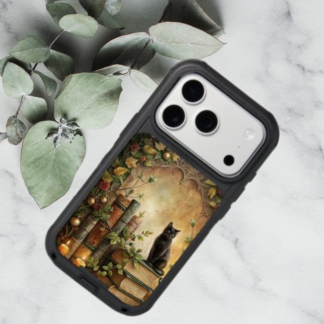 Enchanted Black Cat Library Otterbox iPhone Case (Creator Uploaded)