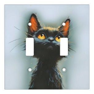 Enchanted Black Cat Light Switch Cover