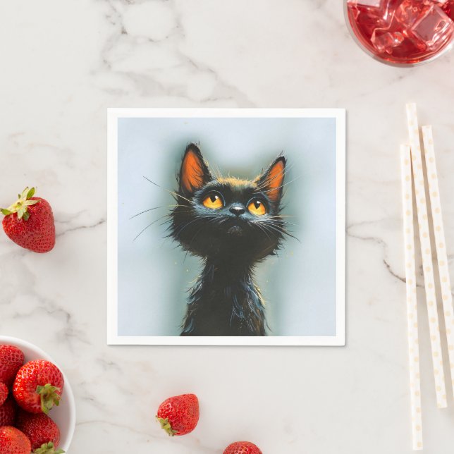 Enchanted Black Cat Napkins (Insitu)